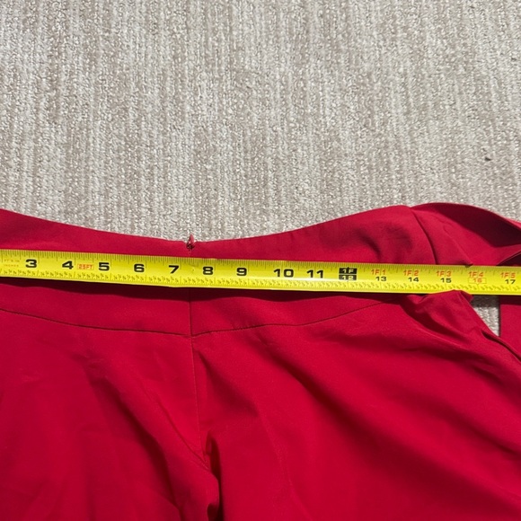 Belle Pogue Women Pleated Skirt Size M Red Midi Skirt with Pockets A-Line - Picture 10 of 10